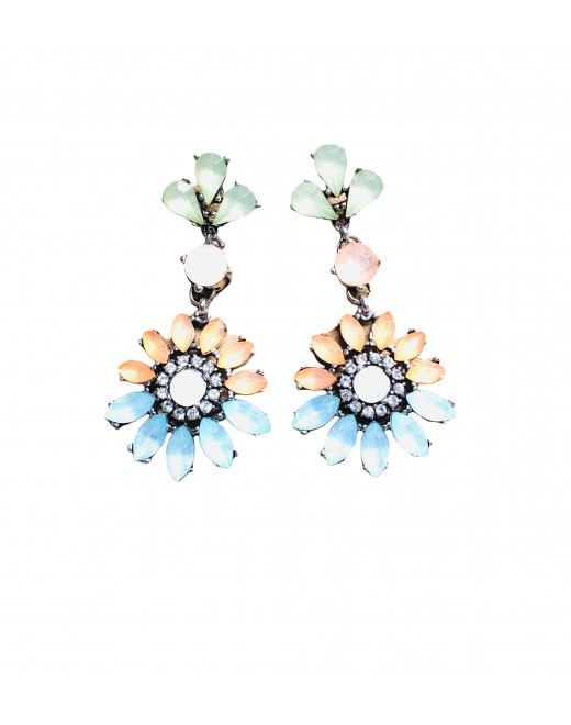 Boucles fantaisie avec fleur