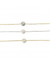 Bracelet réglable en acier avec perle