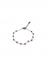 Bracelet réglable en acier inoxydable avec perles colorées