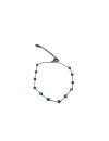 Bracelet réglable en acier inoxydable avec perles colorées