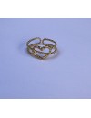 Bague coeur simple réglable en acier inoxydable