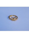 Bague réglable en acier inoxydable avec papillon