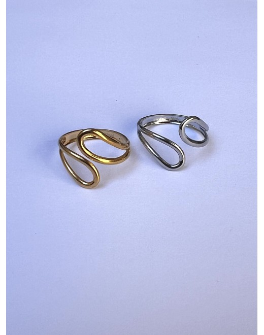 Bague tendance réglable en acier inoxydable