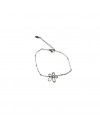 Bracelet réglable en acier inoxydable avec fleur fine