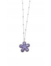 Collier fleur réglable en acier inoxydable et résine