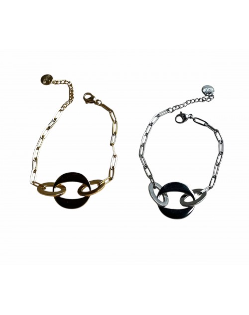 Bracelet en acier inoxydable avec maille tendance