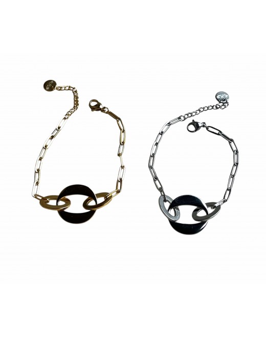 Bracelet en acier inoxydable avec maille tendance