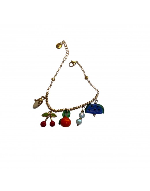 Bracelet réglable en acier inoxydable avec pampilles